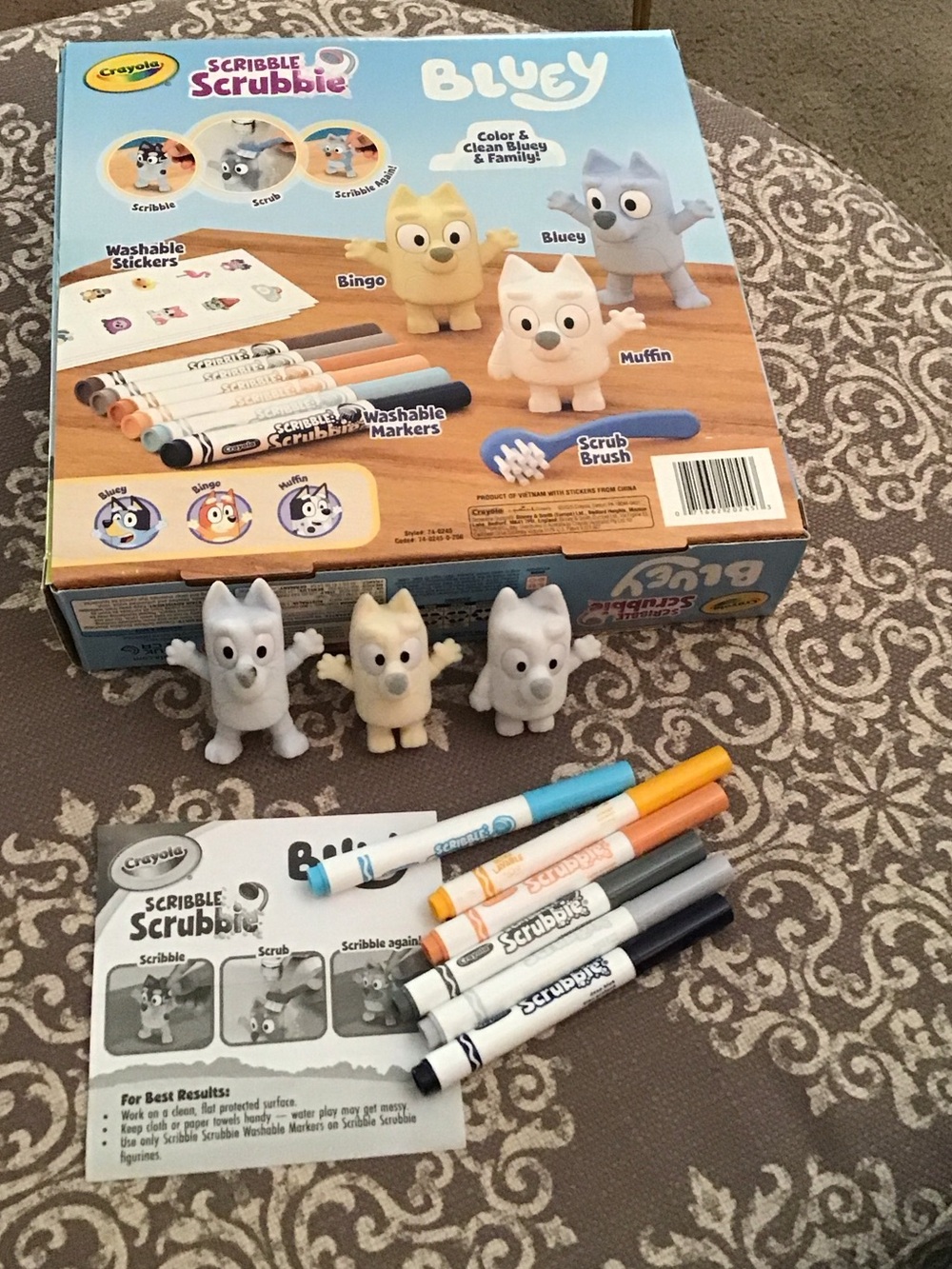 Crayola Scribble Scrubbie Bluey Figure Set NWOT**